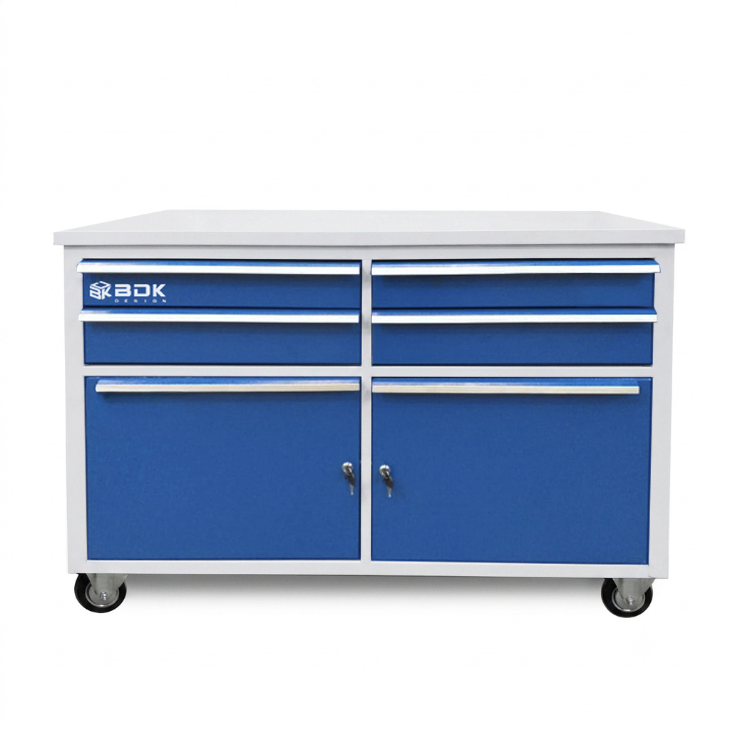 Banco de trabajo movil de chapa - Marca BDK Design - Modelo BTE 2900 - Color combinado (22)