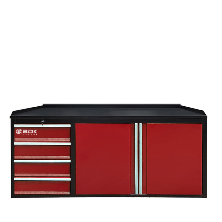 Banco metálico con cajonera fija y puertas - Modelo BTE 2700 - Marca BDK Design (2)