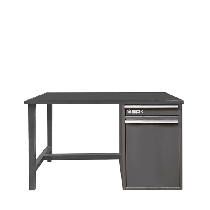 Banco metálico con cajones y espacio de guardado - Modelo BTD 550- Marca BDK Design