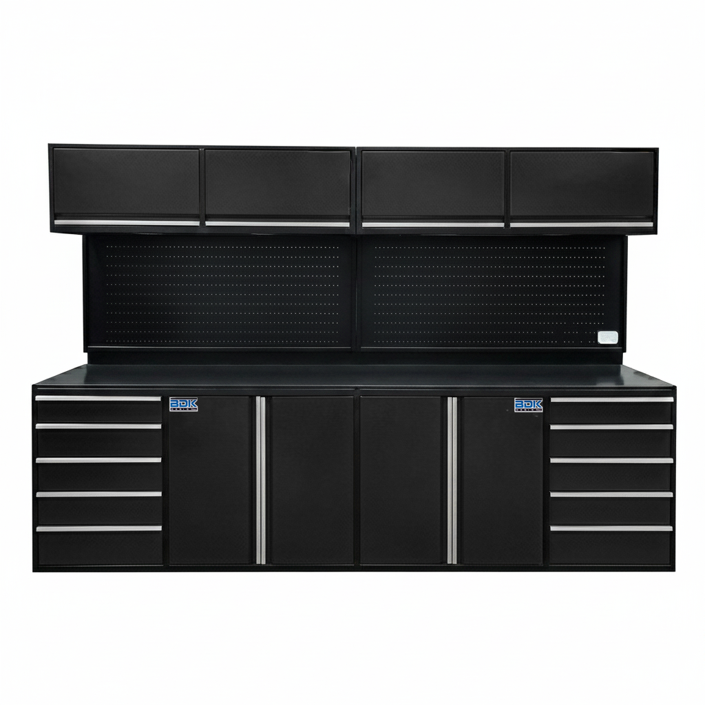 Banco de trabajo BDK con alacena, tablero y cajonera