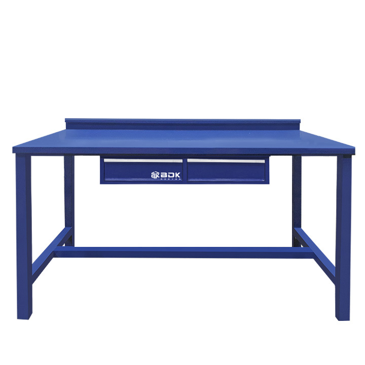 Banco de chapa con cajon - Marca BDK Design - Color azul oscuro