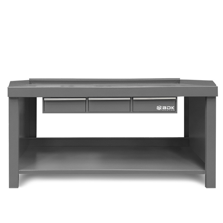Banco metalico con cajones - BD 120 - Marca BDK Design - Color gris medio